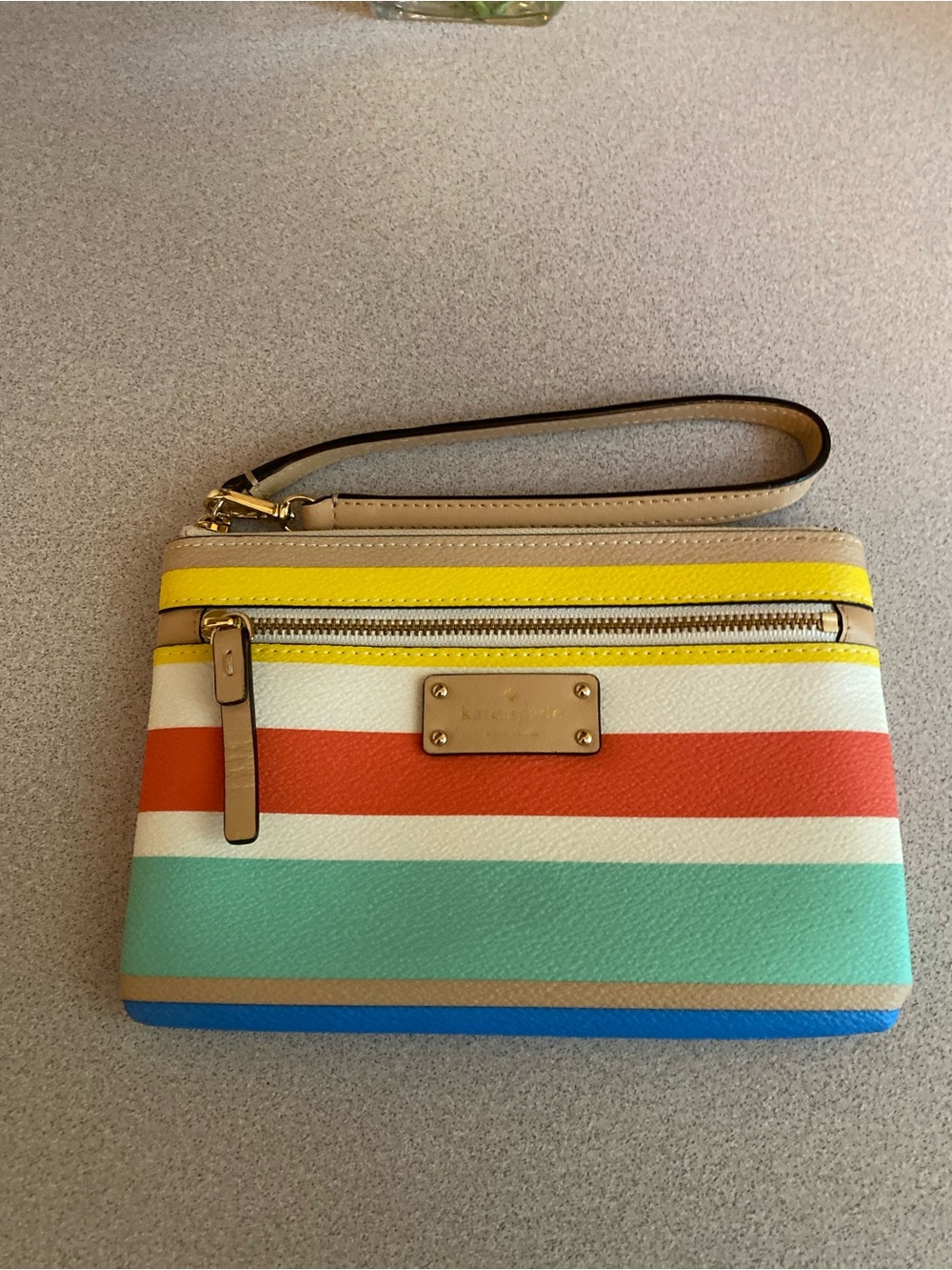 Kate Spade Grove Street Tinie Multicolor Striped Wristlet